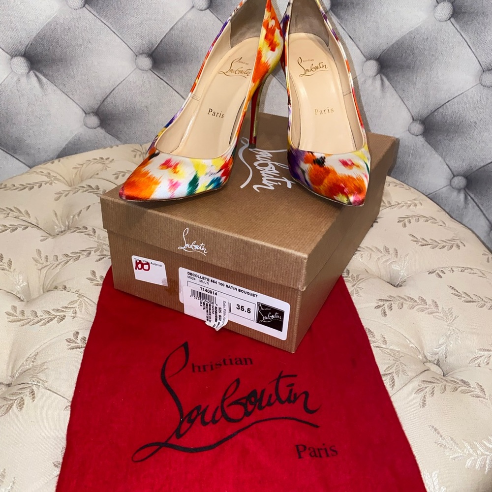 Christian Louboutin 100 décolleté - satin bouquet
